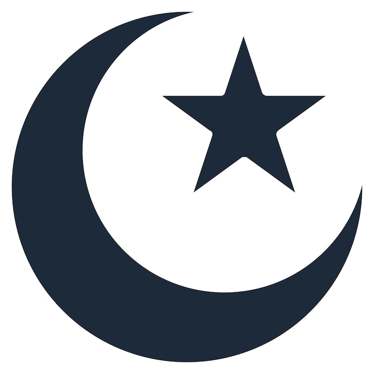Vector symbool van de islam platte icoon geïsoleerd op witte achtergrond