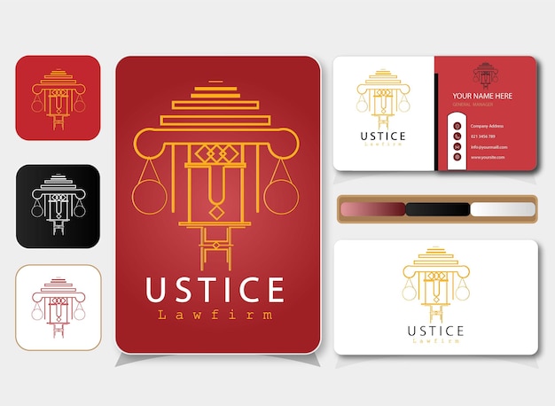 Symbool van de wet van premierechtvaardigheid. advocatenkantoor, advocatenkantoren, advocatendiensten, luxe logo-ontwerp