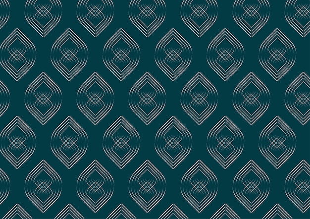 Symmetric icon style seamless pattern