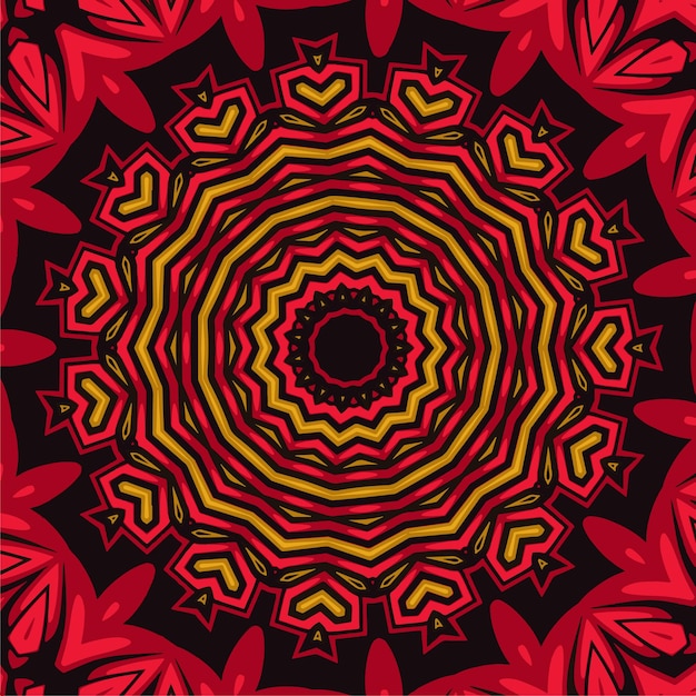 Symmetrical colorful kaleidoscopic pattern for design and background