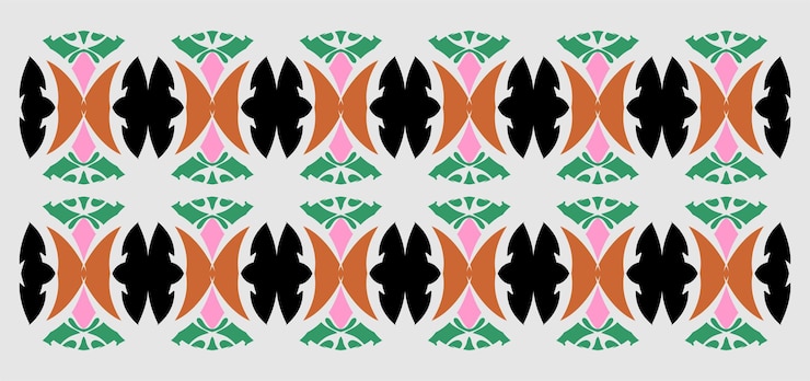 Vector symmetrical colorful pattern for fabric or decoration