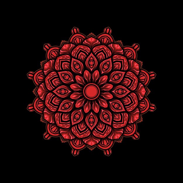 symmetrical mandala flowers