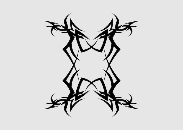 Vector symmetrical tribal tattoo vector