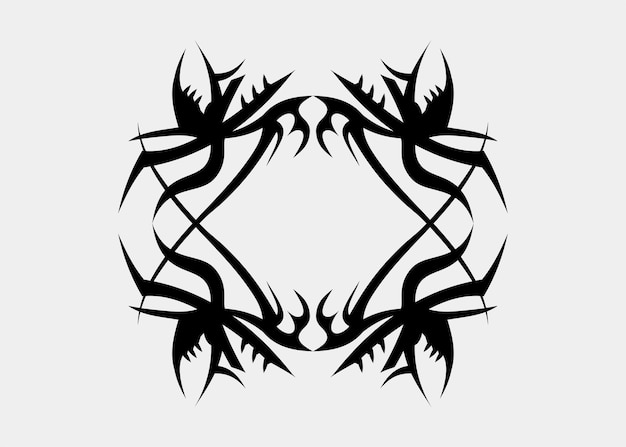 Vector symmetrical tribal tattoo