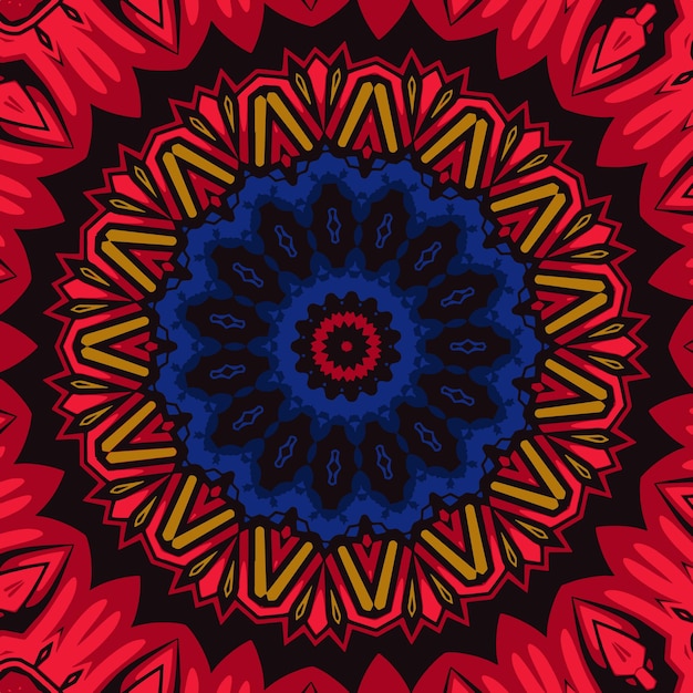 Symmetrisch kleurrijk caleidoscopisch patroon voor ontwerp en achtergrond