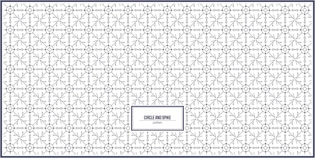 symmetrisch patroon van combinatie van cirkel en spike