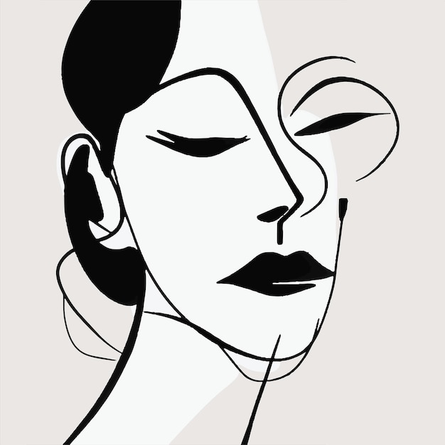 Symphony of Feminine Grace Exquisite HandDrawn Portraits Celebrating the Beauty of Women