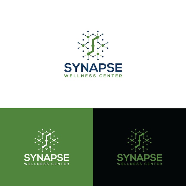 Векторная иллюстрация дизайна логотипа Synapse