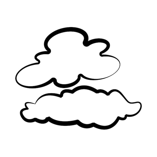 Синтез в плоском векторном шаблоне Sky Cloud Icon Design