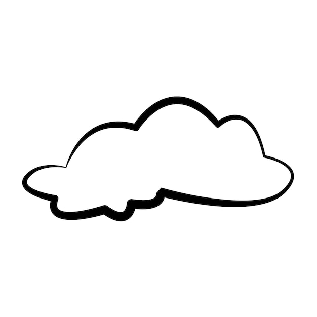 Синтез в плоском векторном шаблоне Sky Cloud Icon Design