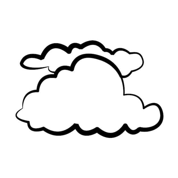 Синтез в плоском векторном шаблоне Sky Cloud Icon Design