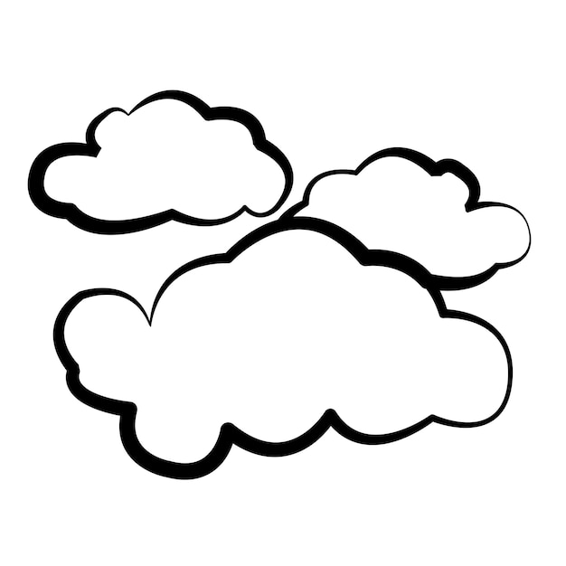 Синтез в плоском векторном шаблоне Sky Cloud Icon Design