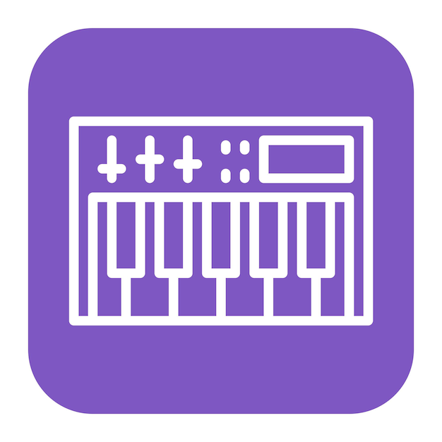 Synthesizer icon vector image Can be used for Instrument