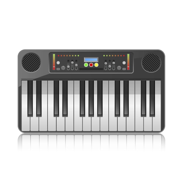 Synthesizer on a white background