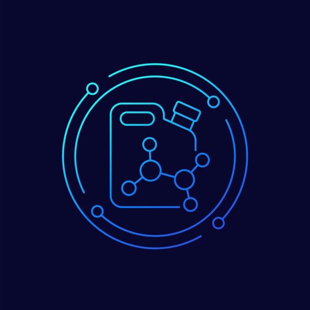 synthetische olie icoon lineair ontwerp
