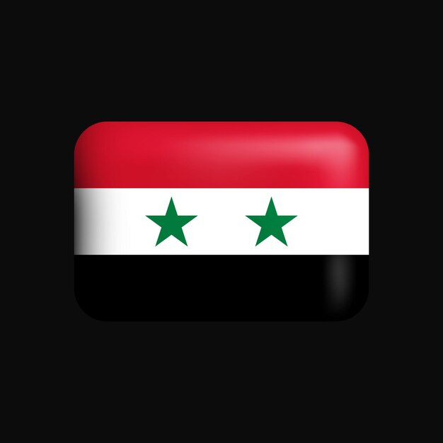 Vector syria flag 3d icon national flag of syria