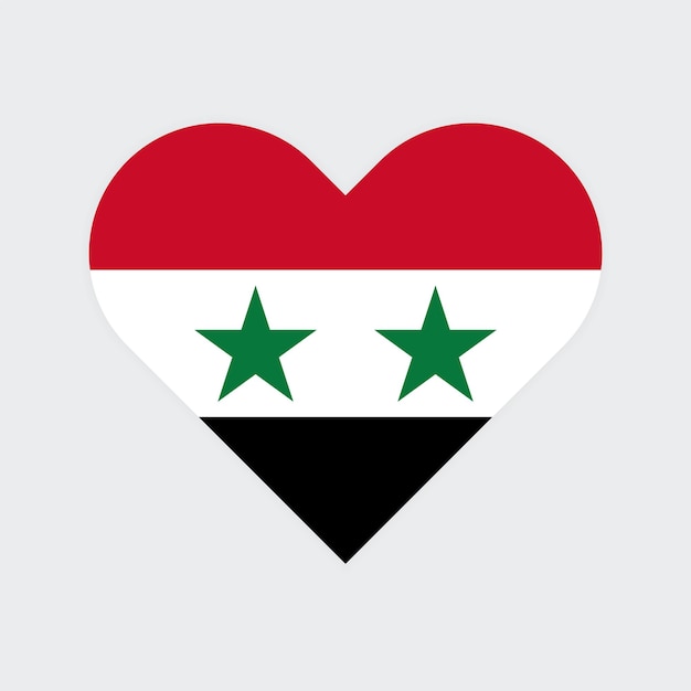 Vettore bandiera del cuore della siria