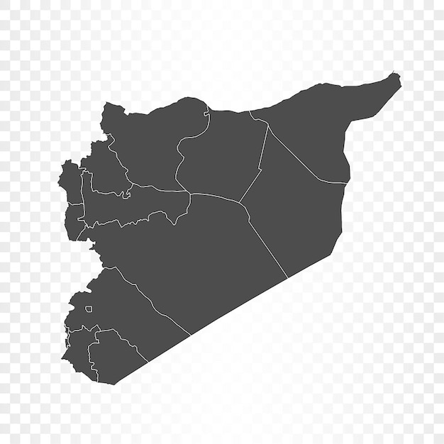 Syria map isolated rendering