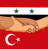 Vector syria and turkey need help