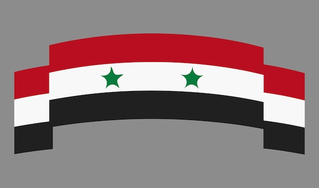 Syrian Flag -Syria flag -  stylized flag - vector art