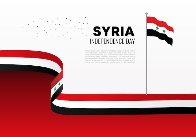 Syrië onafhankelijkheidsdag achtergrond banner poster voor nationale viering op 11 april