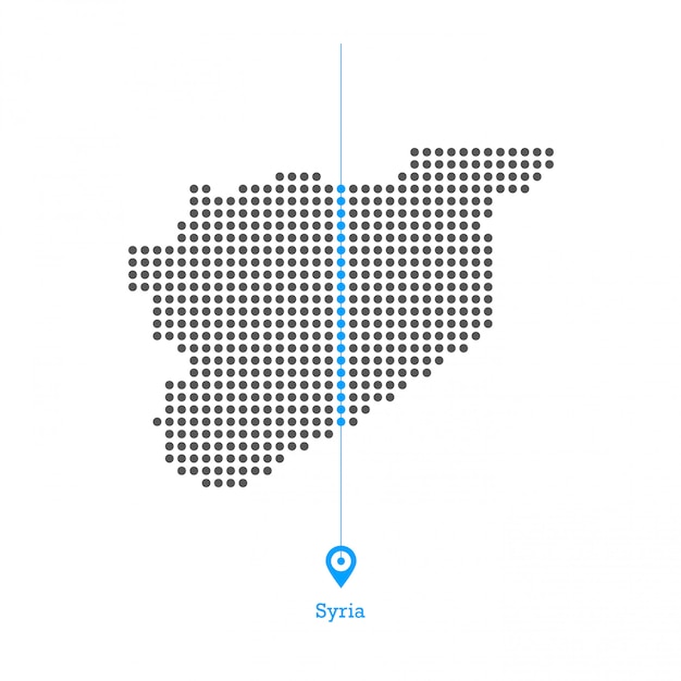 Syrië stipte kaart desgin vector