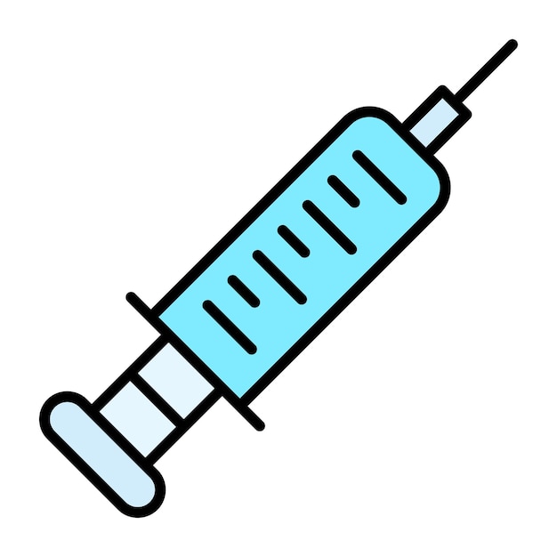 Vector syringe flat illustration