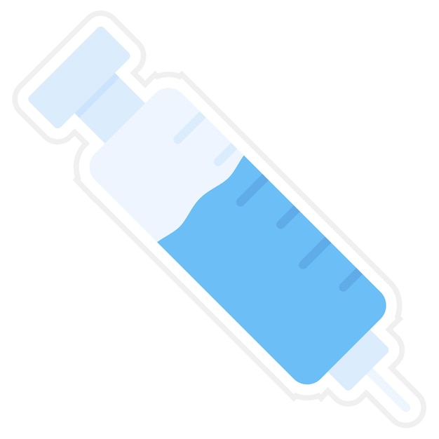 Vector syringe flat illustration