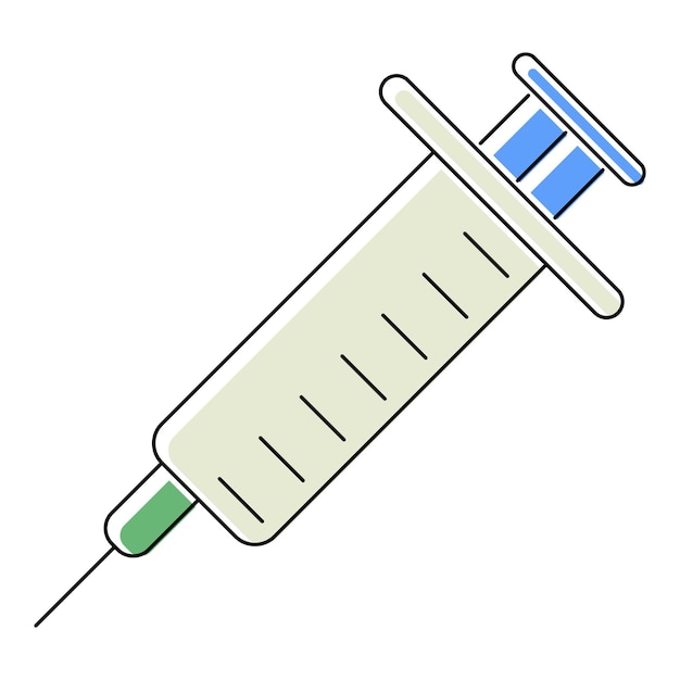 Syringe icon Flat illustration of syringe vector icon for web isolated on white background