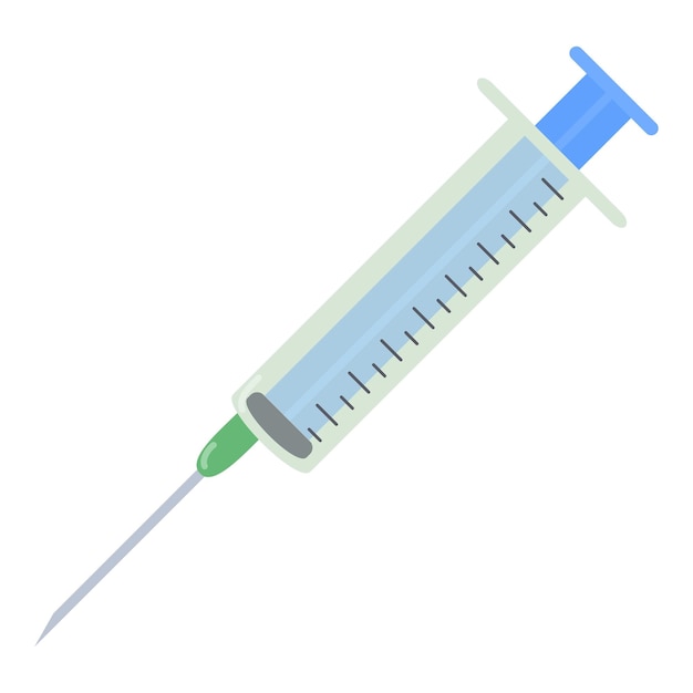 Syringe icon Flat illustration of syringe vector icon for web
