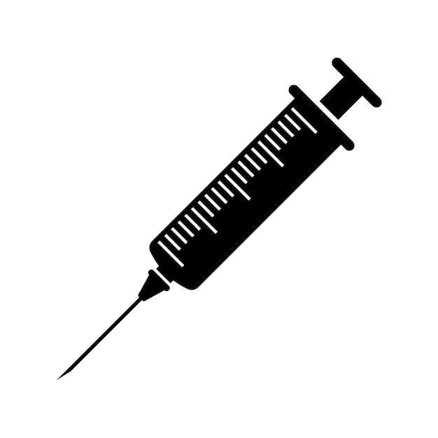 Syringe icon isolated on white background