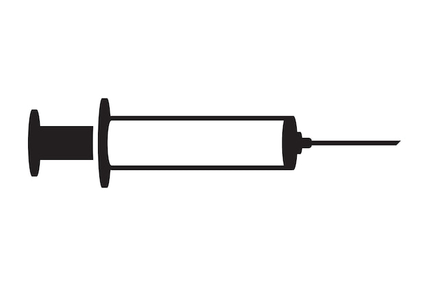 Syringe icon Medical health injection Vaccine drug symbol Medicine vector illustration