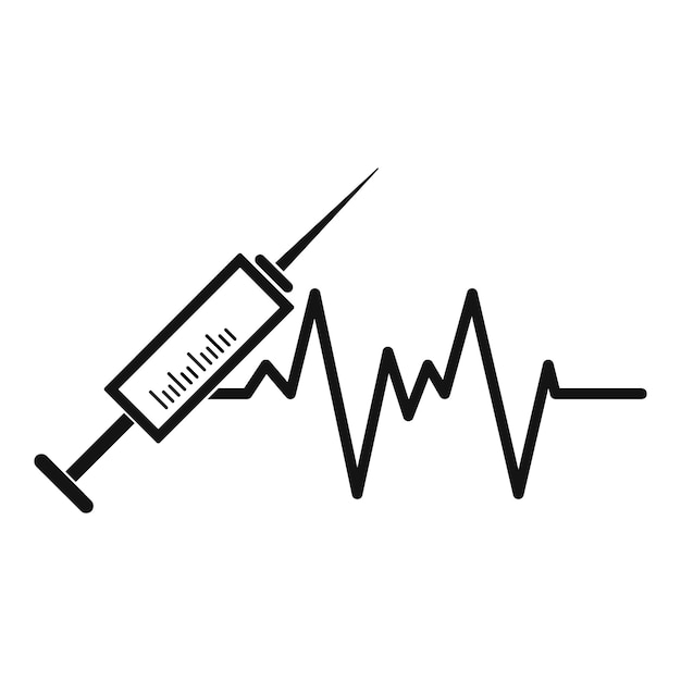 Значок шприца Простая иллюстрация значка вектора шприца для сети