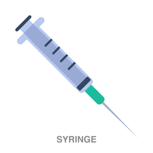 Иллюстрация шприца на прозрачном фоне