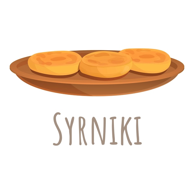 Вектор Икона syrniki карикатура на векторную икону syrniki для веб-дизайна, изолированную на белом фоне