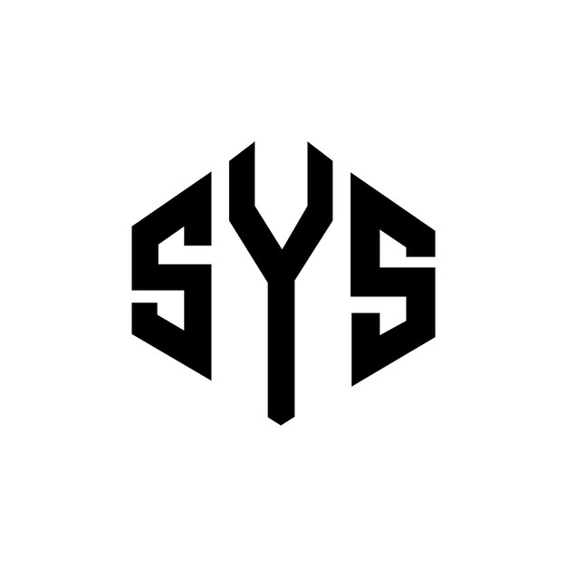 SYS letter logo ontwerp met veelhoek vorm SYS veelhoek en kubus vorm logo ontwerp SYS zeshoek vector logo sjabloon witte en zwarte kleuren SYS monogram bedrijf en vastgoed logo