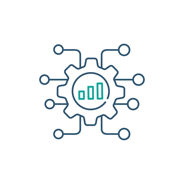 Systeem Expert AI Beslissingsondersteuning Vector Icon Design