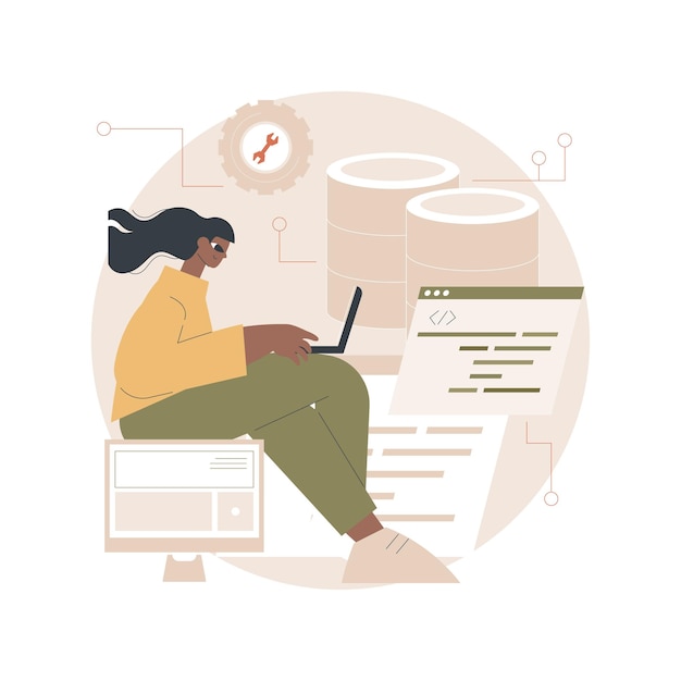 Systeembeheer abstract concept illustratie