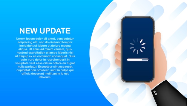 Systeemsoftware-update, gegevensupdate of synchroniseren met voortgangsbalk op het scherm