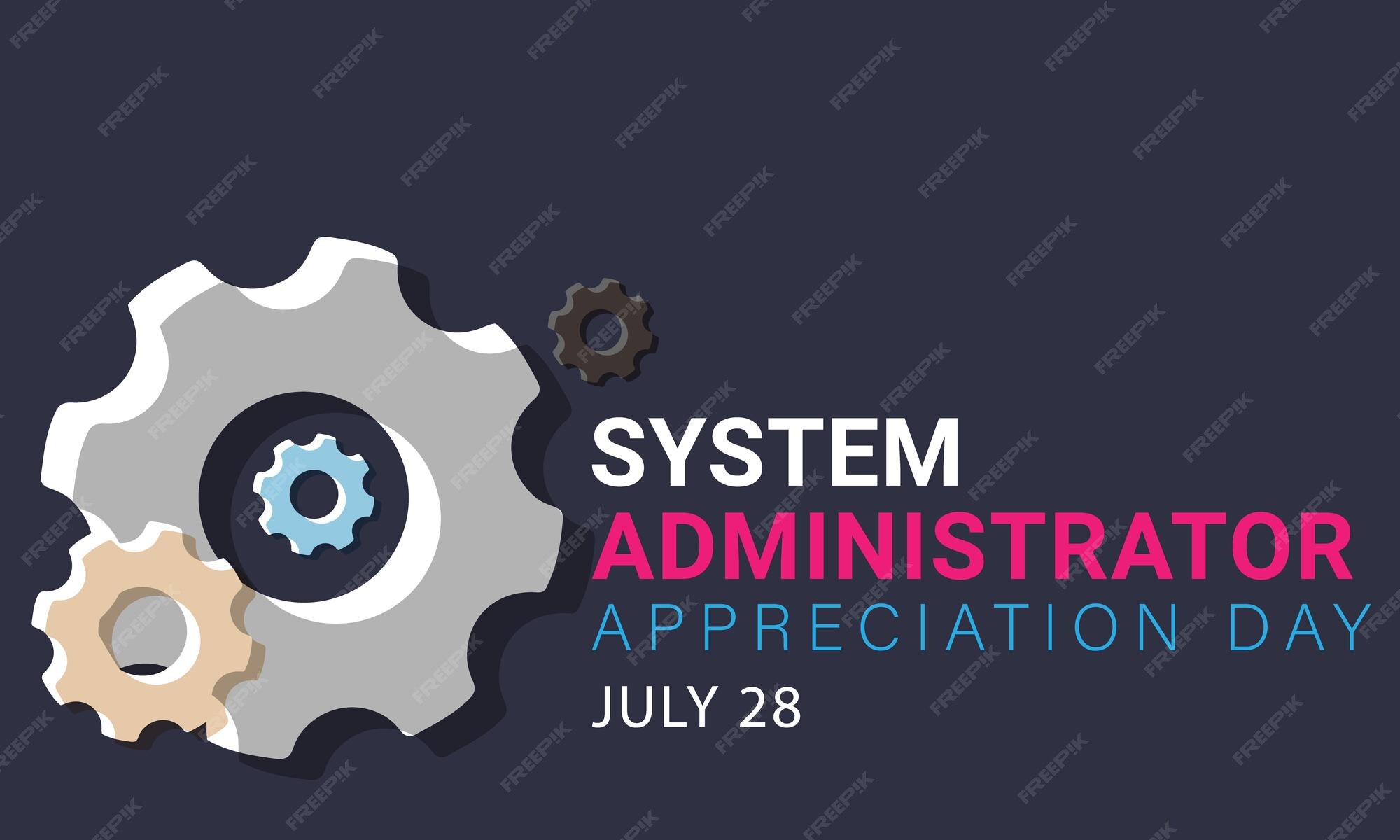 Premium Vector System administrator appreciation day background