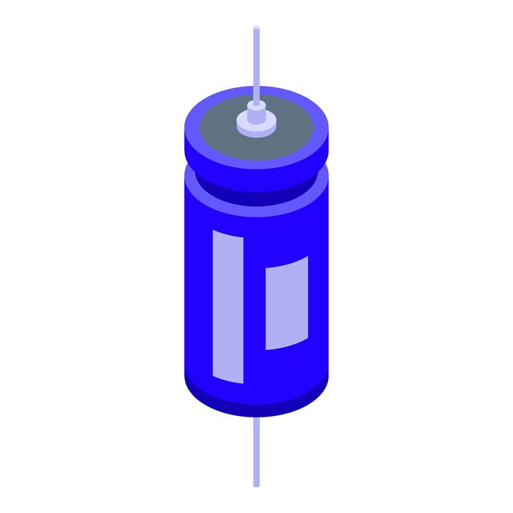 Vector system capacitor icon isometric of system capacitor vector icon for web design isolated on white background