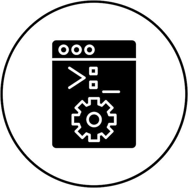 System Console icon vector image Can be used for No Code