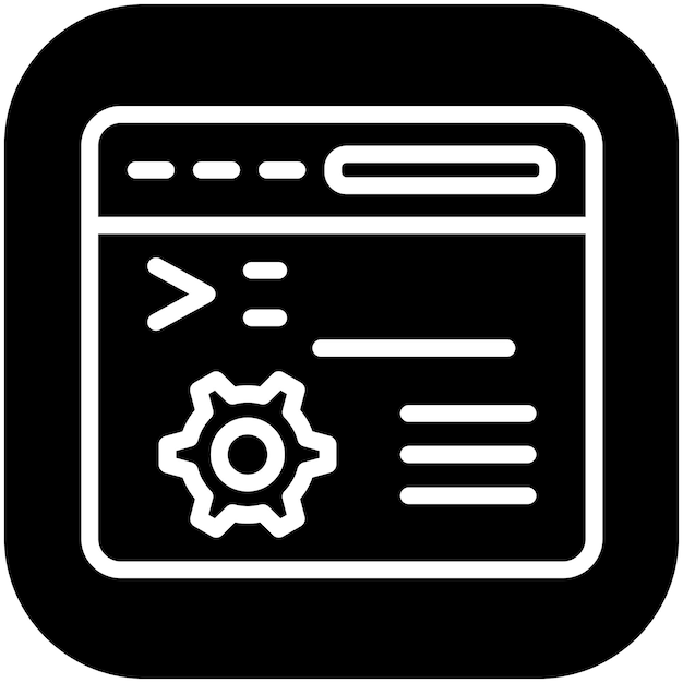 システムコンソールベクトルアイコンのイラスト