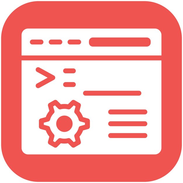 システムコンソールベクトルアイコンのイラスト