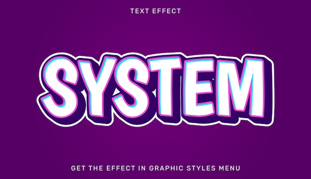 system editable text effect in 3d style text emblem for advertising brand and business logo