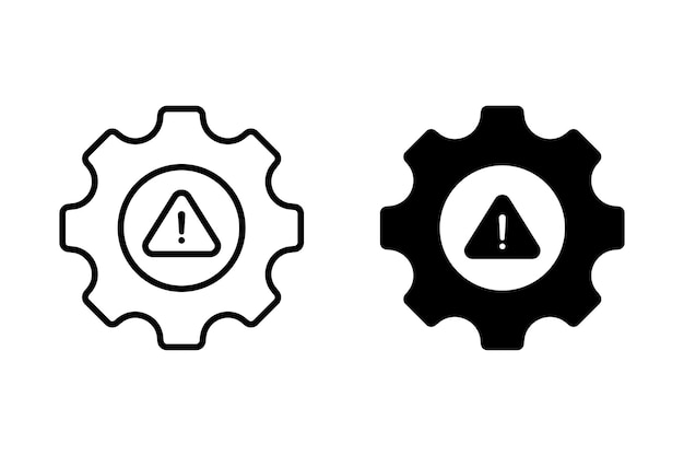 system error icon or settings maintenance and repair icon concept