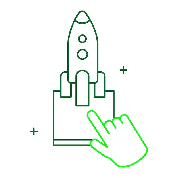 System Launch and Command Execution Vector Icon Design Launch command terminal computer