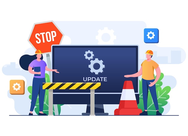 system maintenance website under construction device update