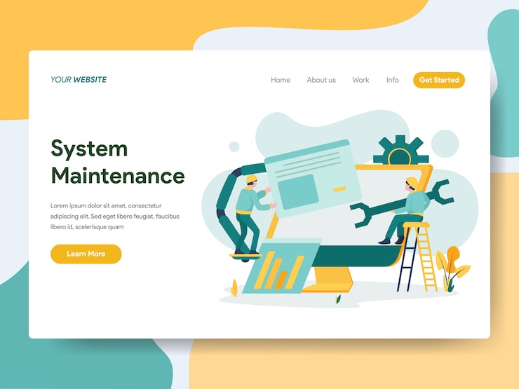 Vector system maintenance for website page