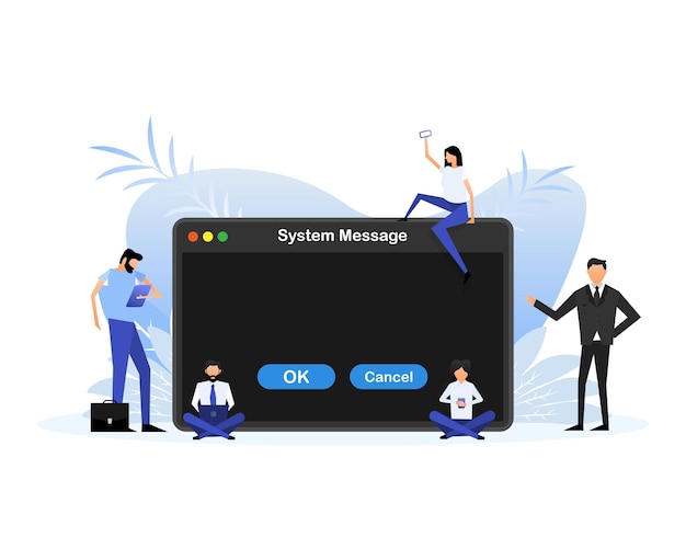 System message people great design for any purposes Vector illustration